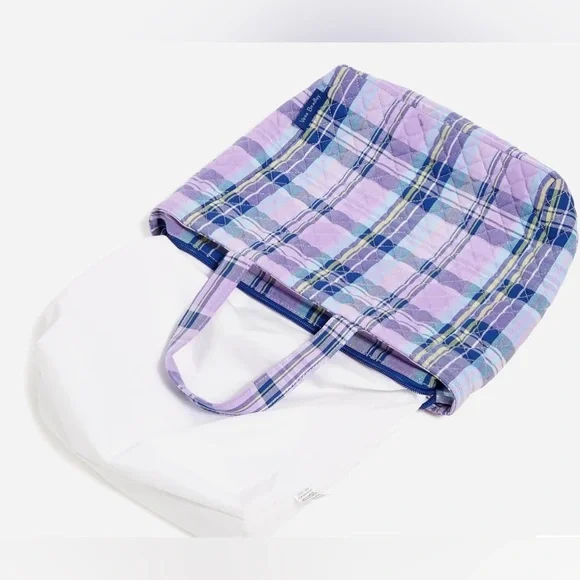 VERA BRADLEY Amethyst Plaid Lunch Tote - Picture 7 of 7